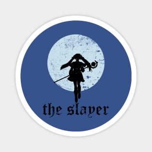 A design featuring Frieren the elf girl character as Frieren the Slayer with full moon background from Sousou no Frieren Frieren Beyond Journeys End or Frieren at the Funeral anime fall 2023 SNF49 Magnet